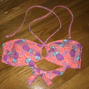 NWT Aerie pineapple halter bandeau swim top
